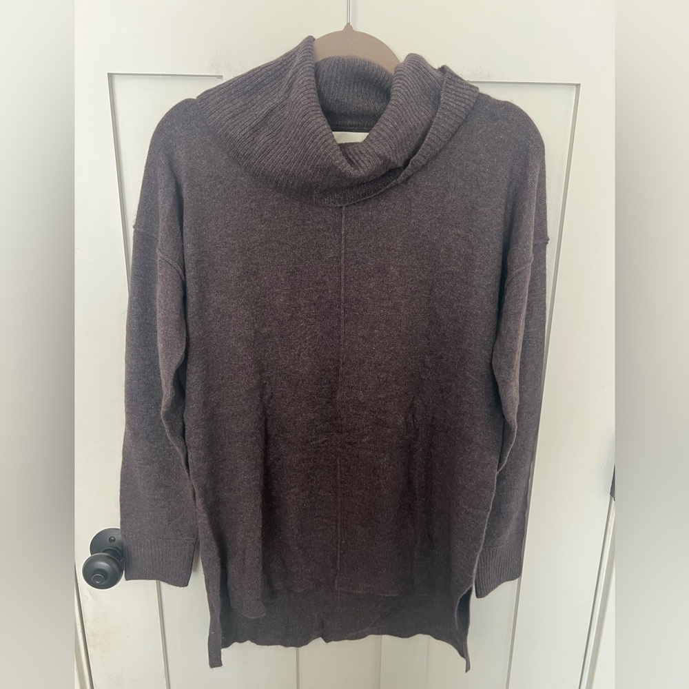 Cynthia Rowley Dusty purple Cowl Neck 100% Cashmere Oversized Sweater Medium